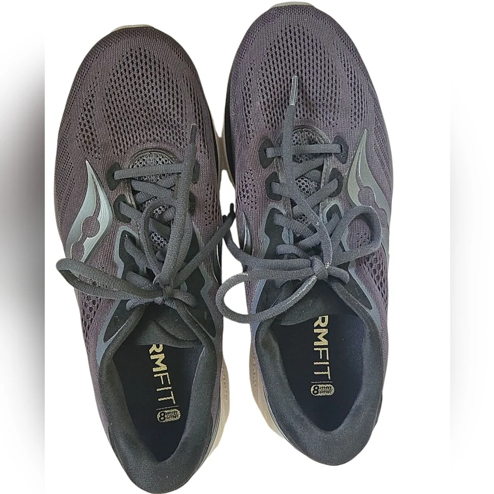 Saucony Men's Ride 14 Running Shoes - Black/Charcoal
